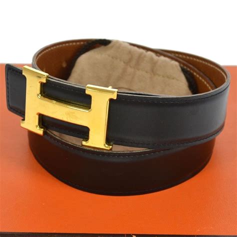 Hermes leather buckle belt